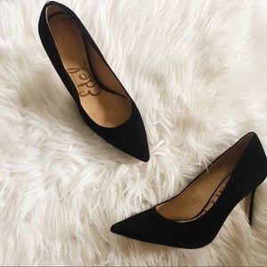 Sam Edelman Hazel Black Suede Dress Pumps